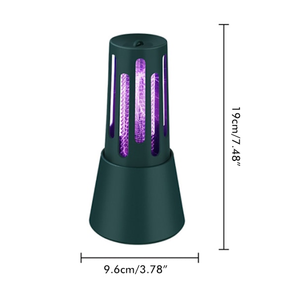 Myggefælde USB genopladelig 360° myggefanger LED-lampe til indendørs udendørs hjem have terrasse camping