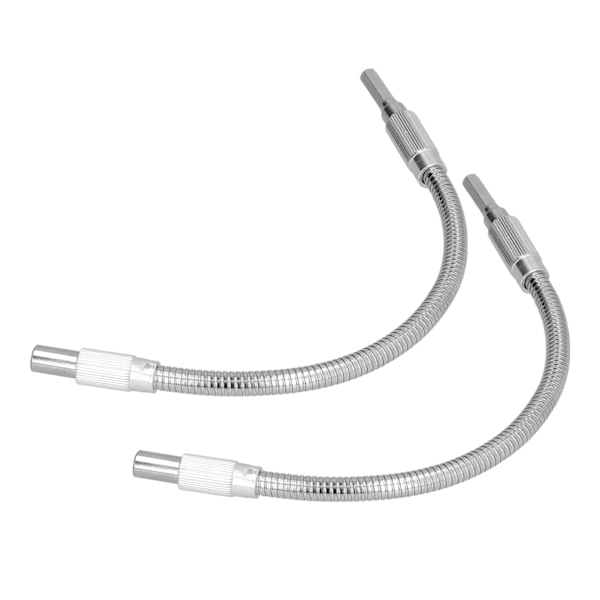2 stk metall fleksibelt skaft sekskant skrutbit Elektrisk borrføring koblingsstang 300mm