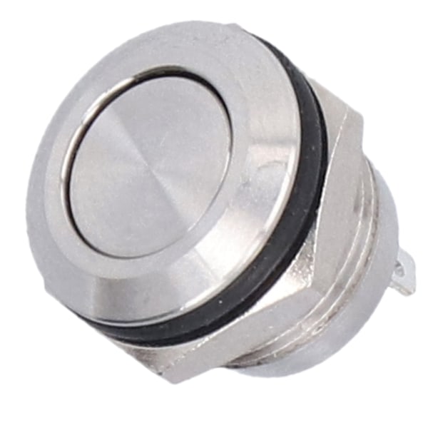 5 stk Flat Top Button Switch Rustfrit stål Vandafvisende skrueterminal Strømtilbehør 0‑220V12mm