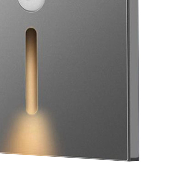 LED Rörelsesensor Nattljus ABS Liten LED-induktionslampa för sängkorridor Hall Grå