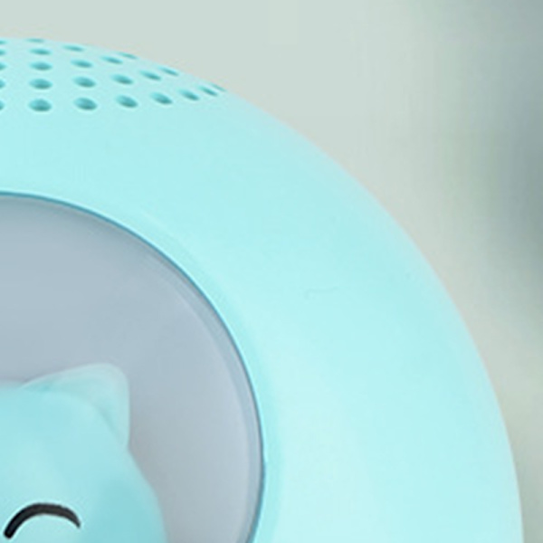 Nattlampa Bluetooth-högtalare Bärbar Hög Ljud Söt Smart Bluetooth-högtalare för Sovrum Blå 3.0 HD