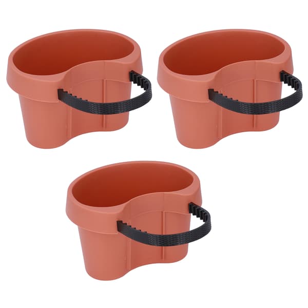 Flower Pot with Adjustable Strap Plastic Drain Pipe Flower Container Succulent Seed Pot for Outdoor Balcony