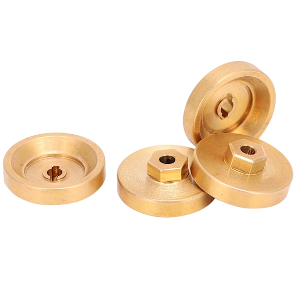 4 stk. Messing Hjulnav Kontravægt Kombinator 1/24 Simulation RC Bildele til Axial SCX24 90081