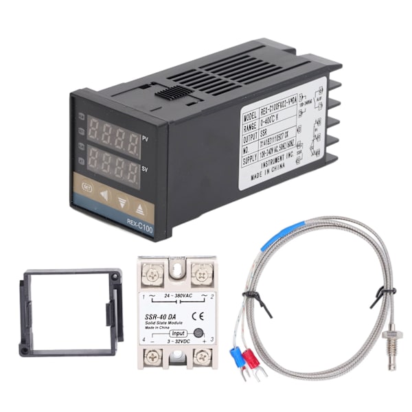 Digitaalinen PID-termostaattisetti Vedenkestävä Korkea Tarkkuus Ammattimainen PID REX C100 Lämpötilanohjain Tilalle 100V-240V 40A
