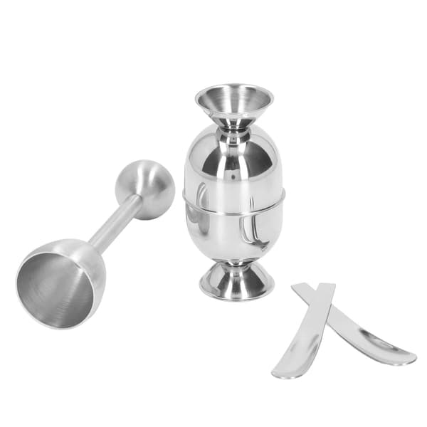 Boiled Egg Tool Kit Stainless Steel Egg Cup with Spoon Household Kitchen Utensils