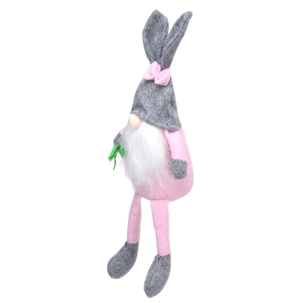 Påskehare Gnome Dukker Blødt stof Lange Ben Sød Ansigtsløs Gnome Ornament til hjemmet Grå Hat