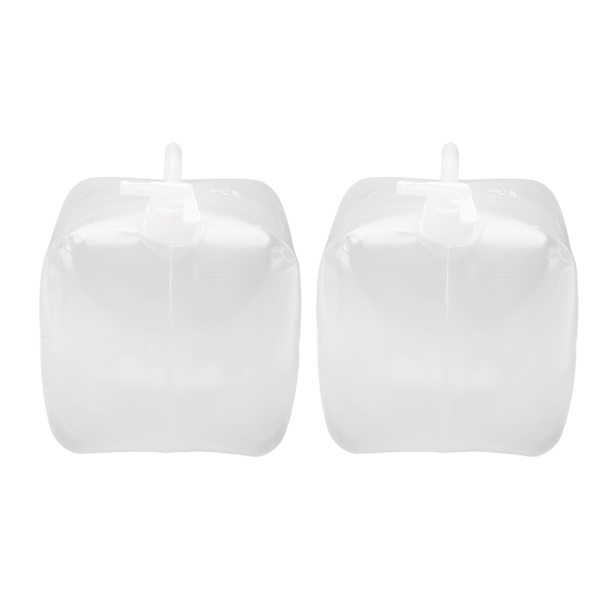 2 st Hopfällbar vattenbehållare med tapp Inget sömläckage Vikbar plastförvaringskanna 10L