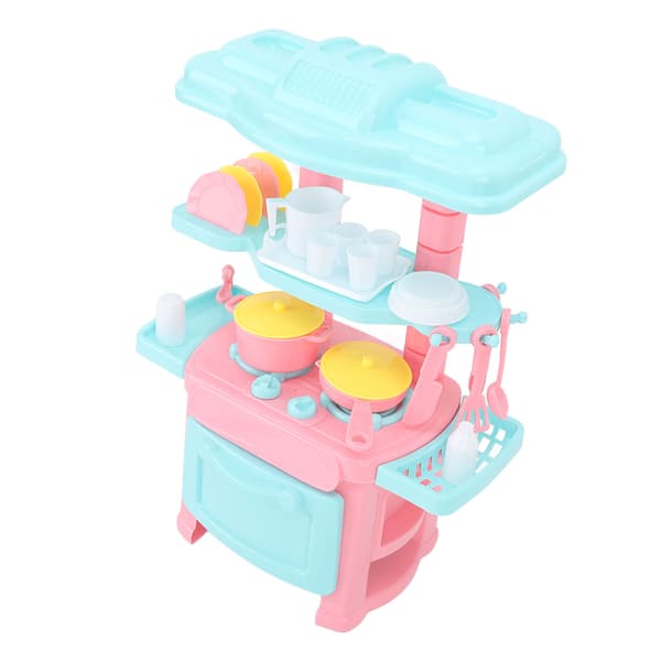 48 PCS Kitchen Toy Set Integrated Realistic Interesting Immersive Smooth Edges Interactive Play Kitchen Set for Pretend Play