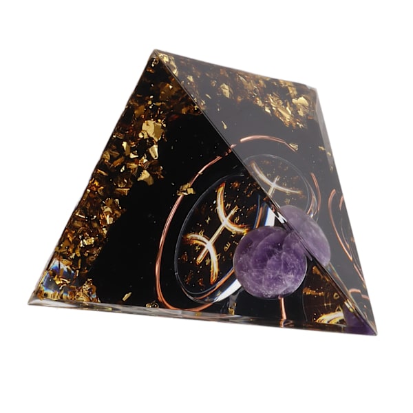 5 cm orgonittpyramide for positiv energileging Krystallpyramidemeditasjon Orgonittpyramider Chakra Dyrekretsenergigenerator Fiskene