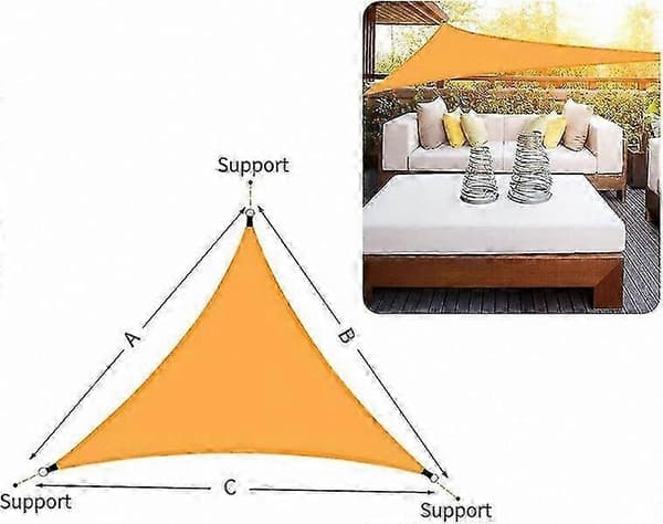 Triangulärt solskyddssegel 3x3x3m vattentätt UV-resistent