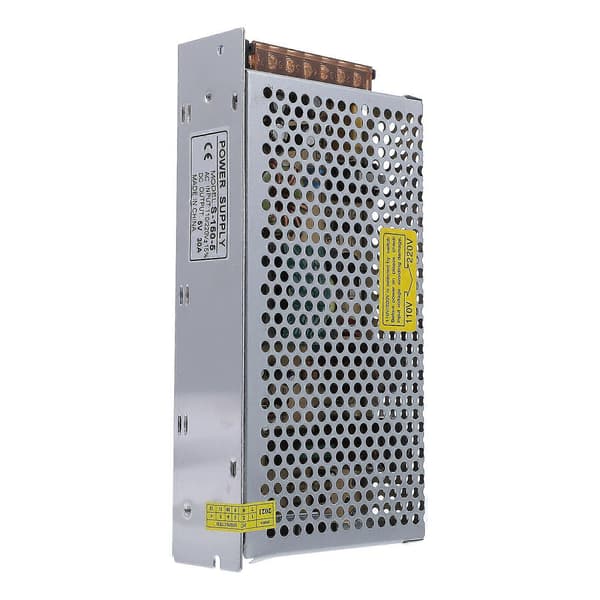 Universell 5V 20A 100W regulert strømforsyning driveradaptere Silver