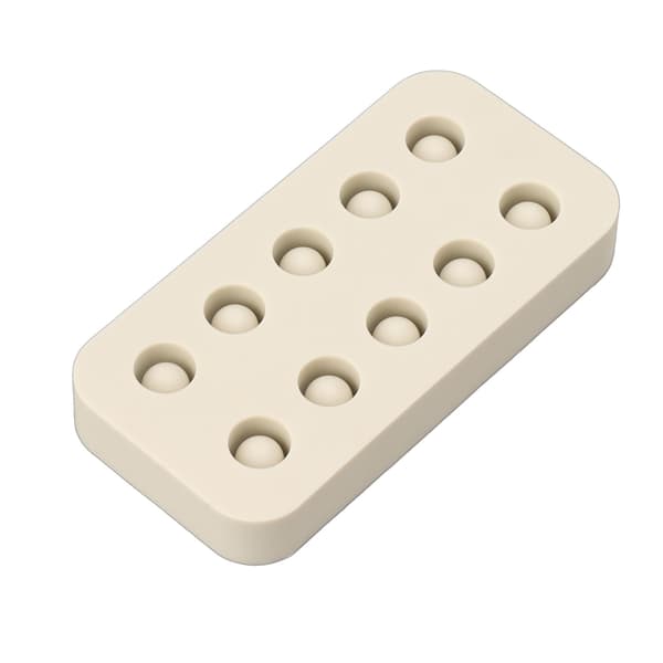 Wax Queen Ympkopper Silikonform Birøkt Bivoks Queen Cell Cups Making Form 2 rader 96x48x14mm