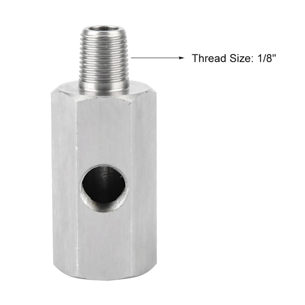 1/8\" BSPT olietryksgiver T-stykke til NPT-adapter Turbo tilførselsledningsmåler
