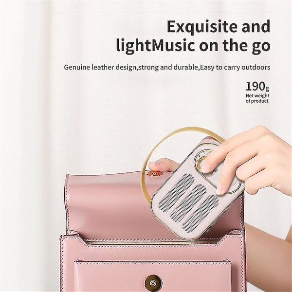 Bärbar musikspelare Bluetooth Trådlös Mini Retro Uppladdningsbar Högtalare Radio Utomhusresor pink