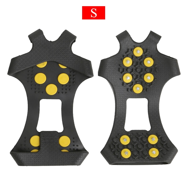 10 piikkiä liukastumisenesto kengänsuojat Grips Spikes Kiipeilykynnet ulkoilun ja kiipeilyn (S: 30-35)