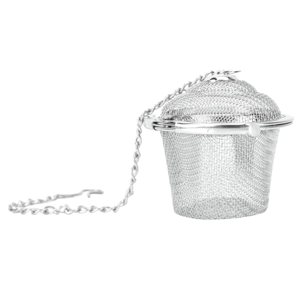 Tesil i rostfritt stål Mesh Ball Örtkryddfilter Soppa Infuser med kedja(S)