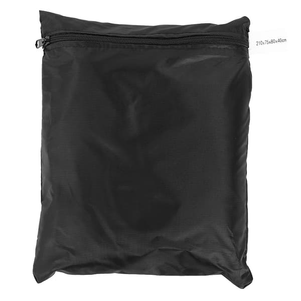 Waterproof Foldable Outdoor Chaise Lounge Chair Anti-rust (210D outer black & inner silver)