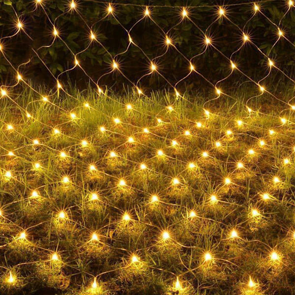 Net Mesh String LED Lights 4,9x4,9ft Vattentät Utomhus Jul Net Lights för jul Utomhusbröllop