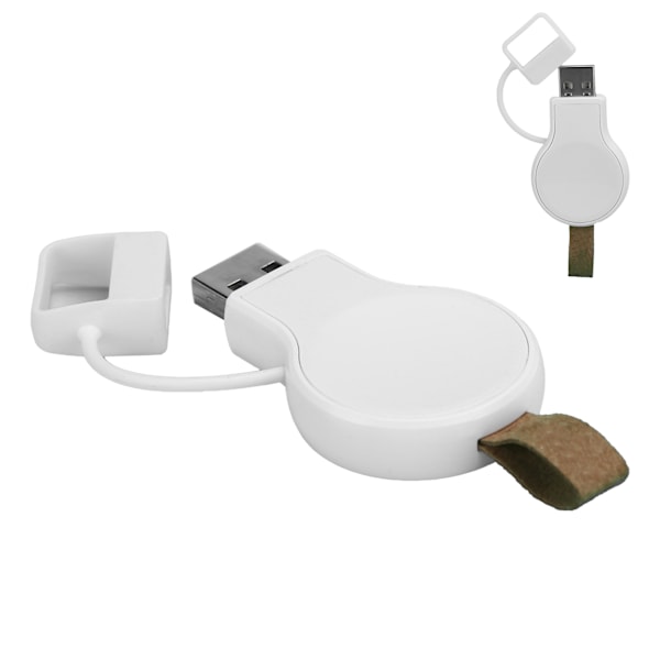 Bærbar USB-lader Magnetisk Trådløs Hurtiglading for IOS Watch Series 6, 5, 4, 3, 2, 1