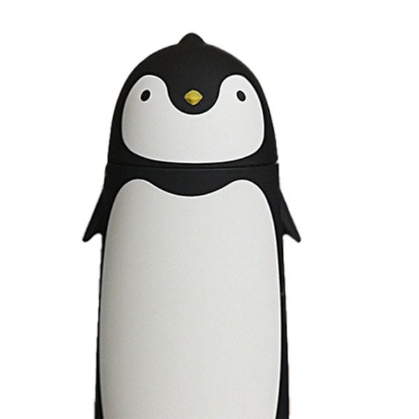 Vattenflaska Penguin Design Värmeisolering 300ml Bärbar vattenkopp för utomhusbruk Svart