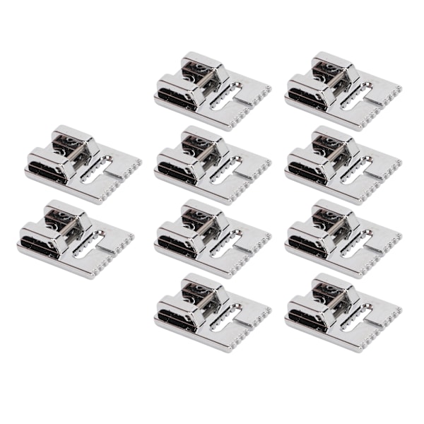 10 stk. Rynkefod 5 7 9 Rille Holdbar Blank Overflade Uden Grater Symaskinefod i Rustfrit Stål til Hjemmet 9 Rille