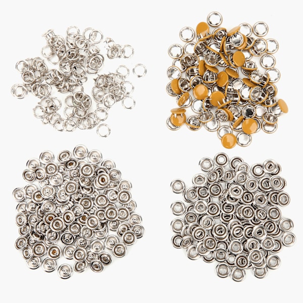 100 Set Knapp Colorful Mässing Stift Tryckknapp Sy Fasteners med InstallationsverktygLoquat