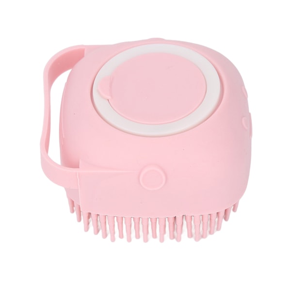 Bad Krops Dusj Skrubber Blødhed Gummi Shampoo Dispenser til Baby Kvinder Mænd Seniorer Firkantet Rosa