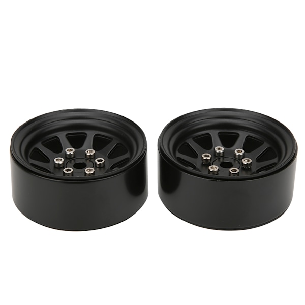 2 kpl Alloy Beadlock -vanteiden reunat TRAXXAS TRX-4 1/10 RC -maastokiipeilyautolle Musta