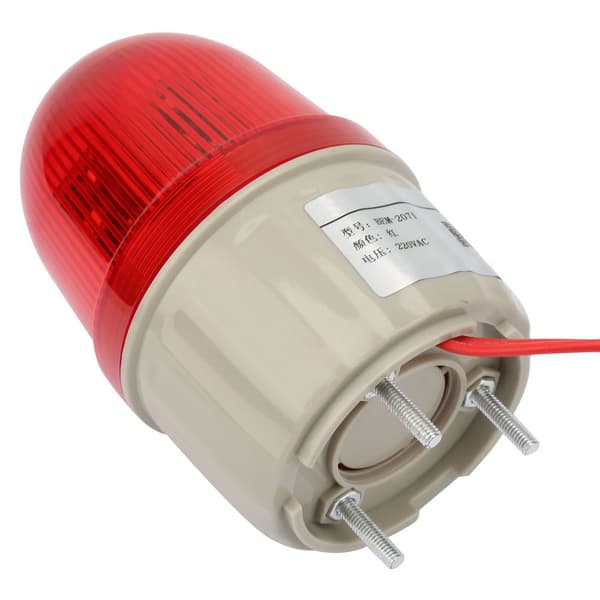 Snabb Röd LED Varningslampa 75mm Diameter 220VAC Stroboskopsignal