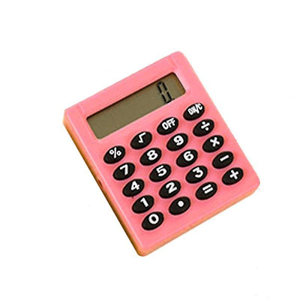 Bærbar Pink Plastik Håndholdt Desktop Lommeregner