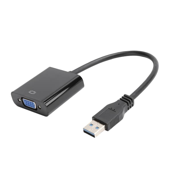 USB 3.0 til VGA Adapter Kabel 1920x1080 Audio Video Konverter 5.0Gbps til Windows 7/8/10