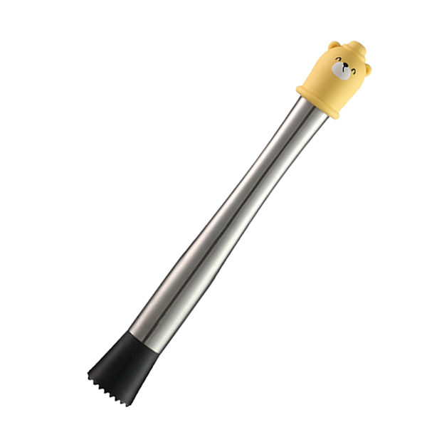Profesjonell Muddler med komfortabelt håndtak Profesjonell brukervennlig Muddler i rustfritt stål for Bar Gul 26cm/10.2in