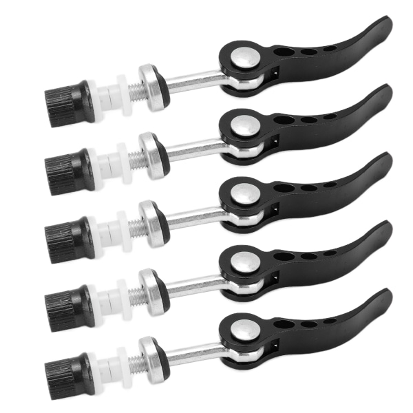 5 stk Saddelpindsklemmer Hurtigkobling Aluminiumlegering Slidstærk cykelrørsklemme Fast Gear til universelle cykler Sort
