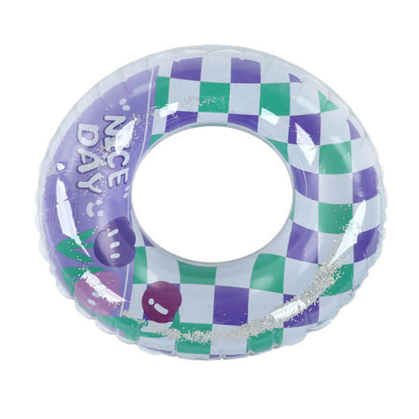 Svømmearmring PVC oppustelig gittermønster Pool Float Bærbar til strandture