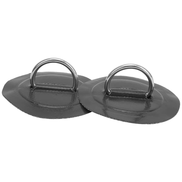 2 stk. oppustelig bådkajak D-ring Pad Patch PVC marine rustfrit stål fast spænde (sort)