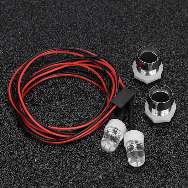2st 20 mm strålkastare RC-tillbehör LED-lampor för modell Drift Car Vehicle (19# rött ljus)