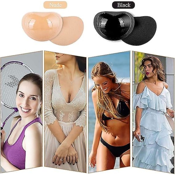 1 par BH-puder, selvklæbende Push Up BH-indlægspuder Brystforstærker til bikinisport
