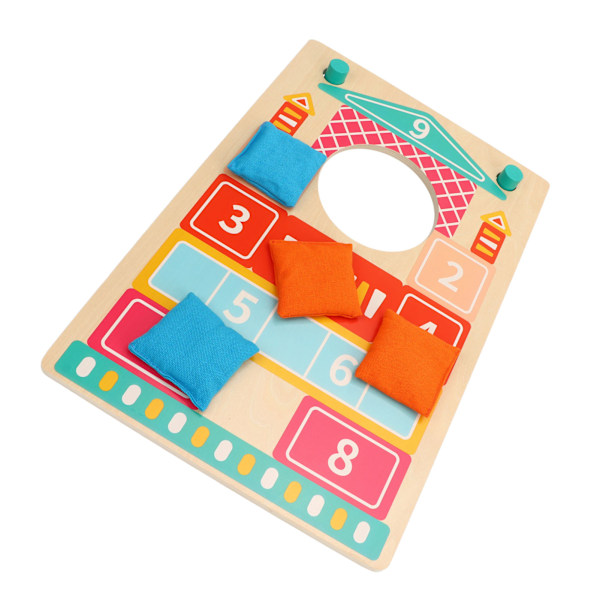 Massivt trä Cornhole Set Inomhus och utomhus Corn Hole Toss Bags Interactive Game Toys