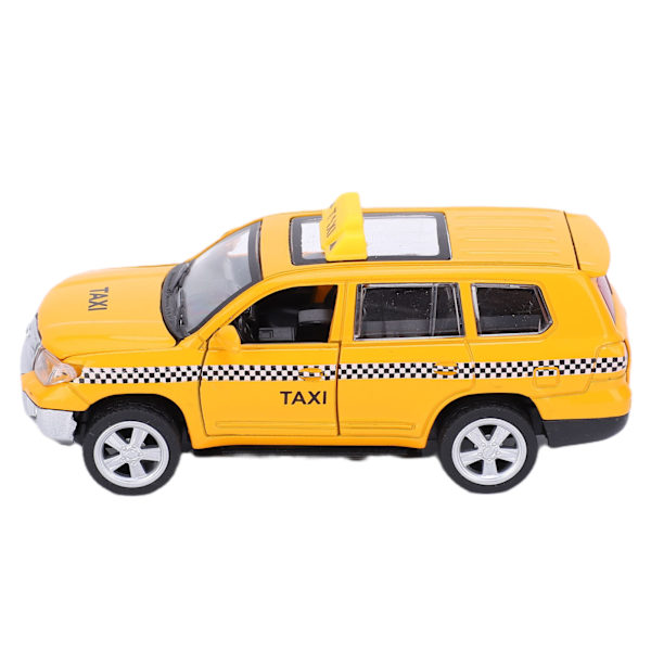1:32 Lekebil Legering Taxi Modell Simulering Lyd Lys Kabin Modell Trekk Tilbake Barn Gaver #1