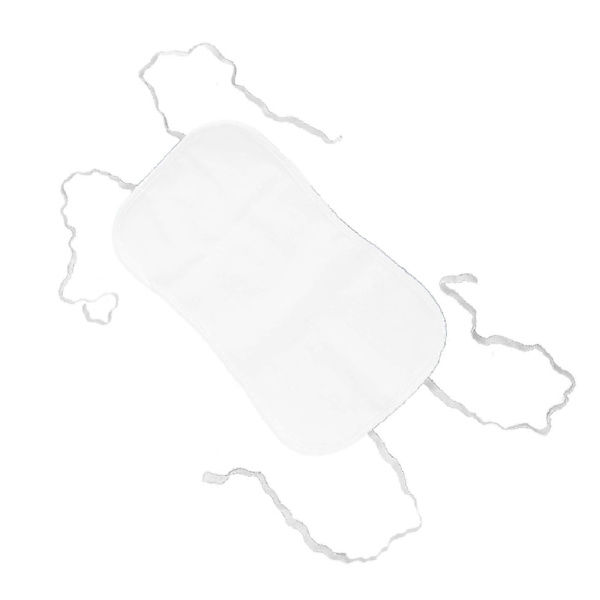 Ricinusoliepakke Genanvendelig Vaskbar Organisk Bomuld Ricinusoliepakke Wrap Justerbar Elastisk Rem Hvid