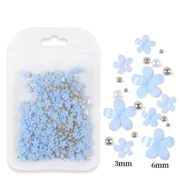 200 bitar av fembladiga blommor Nail Art Accessoarer Väska Typ 19