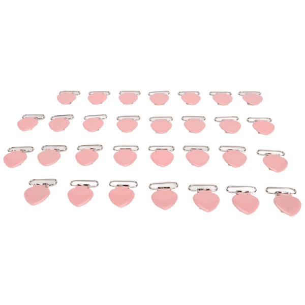 30 kpl Henkseliklipsit Pinkki 25mm Tukevat galvanoidut metalliset kevyet tuttinauhaklipsit ompeluun askarteluun