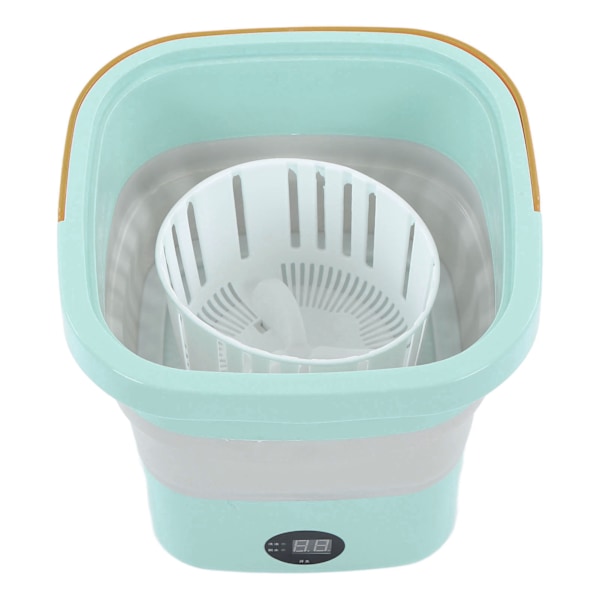 Mini Kannettava Pesukone 6L Taittuva Automaattinen Pesukone LCD-Näytöllä Drom RV Matkakoti 100-240V Vihreä EU-Pistoke