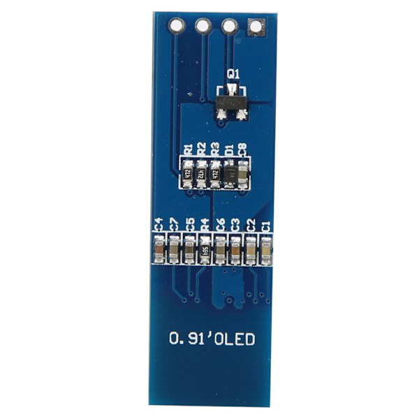 0.  91in OLED Display Modul IIC Interface 128x32 Hvid/Blå Display Modul 3.3~5VBlå