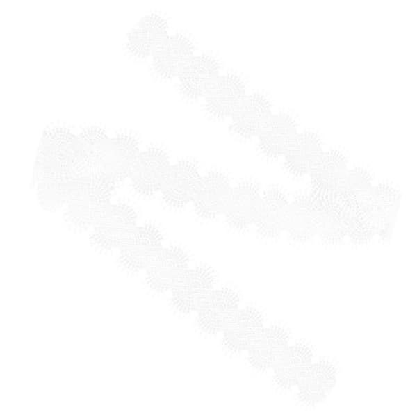 Vit Spetsband Silver Paljetter Spetsband Bröllopsdekoration 10 Yards 5cm Bredd