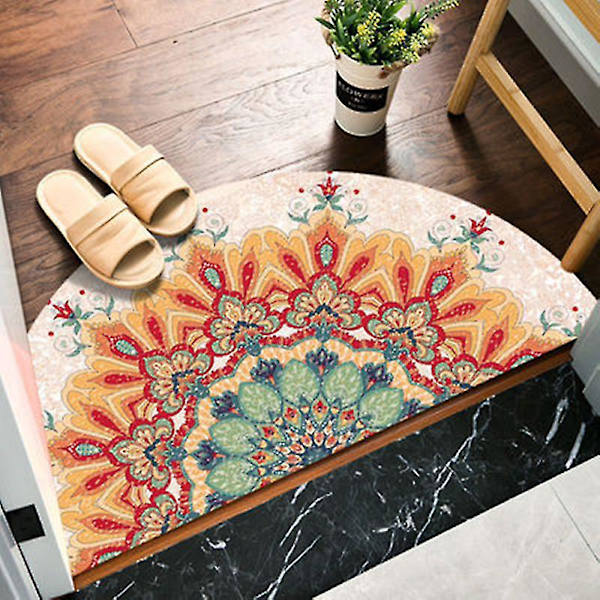 Halvrund halkfri välkomstmatta för uteplats entré 40*80cm