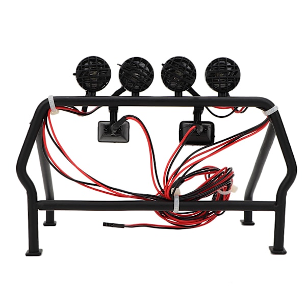 Metallrullbur med 6 LED-lys Passer for SCX10 1/10 Axial 4WD RC-bil
