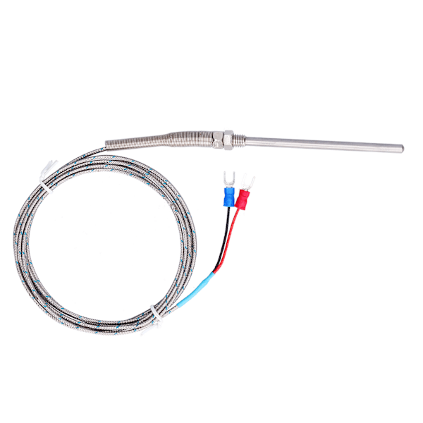 K Typ Temp Termoelement Temperatursensor Termisk sond Rostfritt stål 0~600℃ WRNT187(Röd Svart Linje Typ 4 Meter)