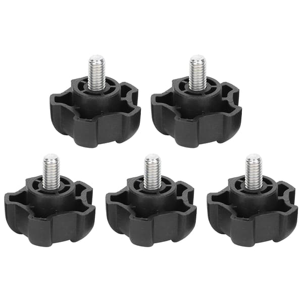5pcs Adjustable Knob Bolt Plastic Five-Star Head Hand Twist Screw Clamping Handle M6 10mm
