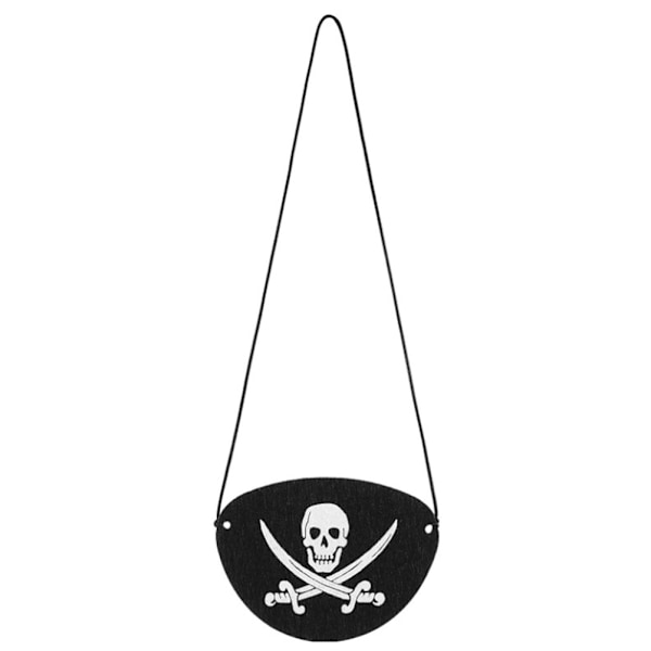 6 stk Piratøye-lapper Filt Ett Øye Skjelett Kaptein Øye-lapper for Halloween Jul Pirat Temafest